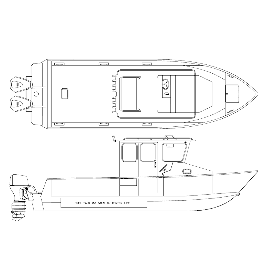 V2800 line drawing of the Sleeper Cabin